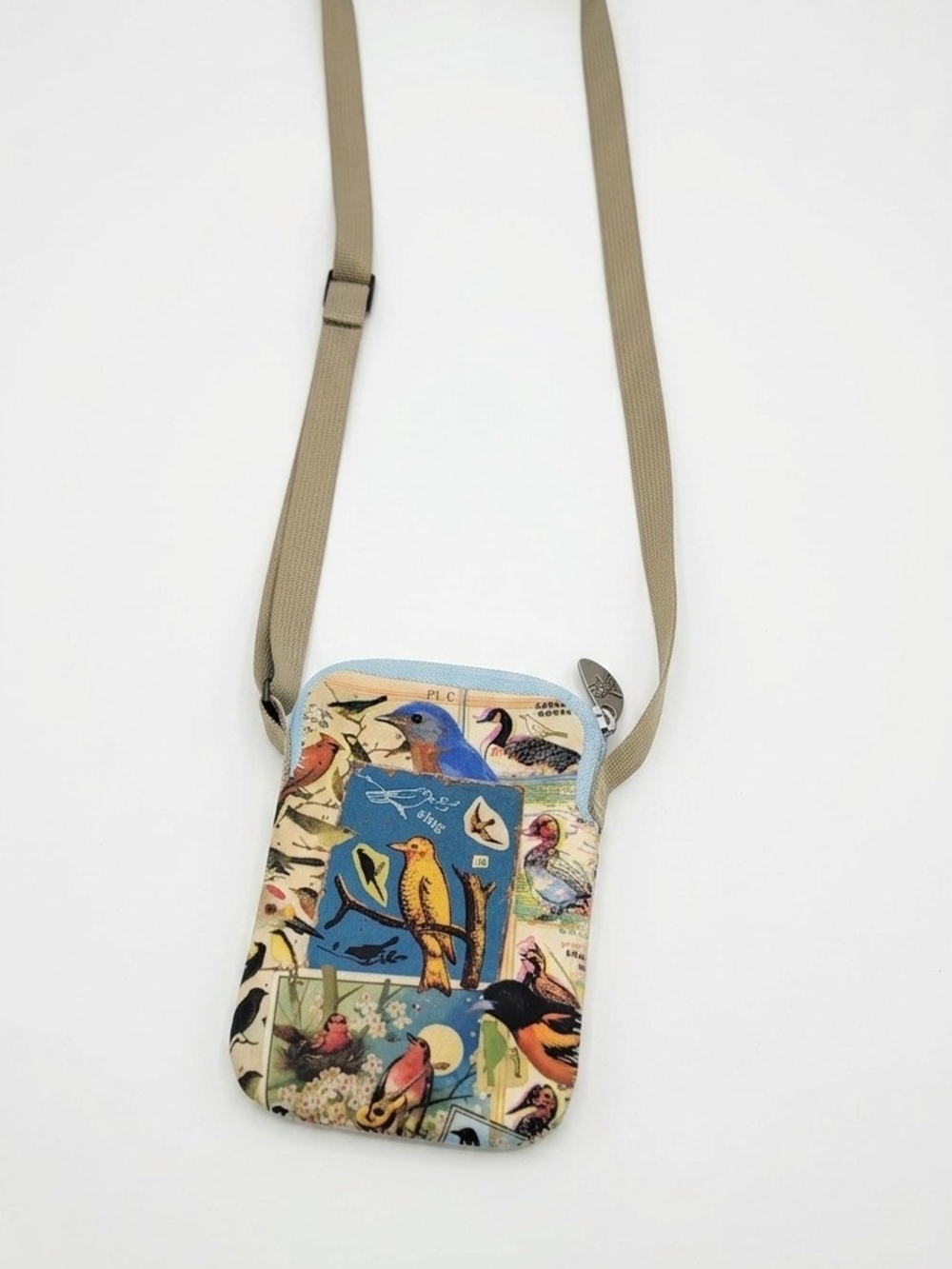 Art Bird Neoprene Bird Print Crossbody Pouch Phone Bag Case Sleeve 7x5